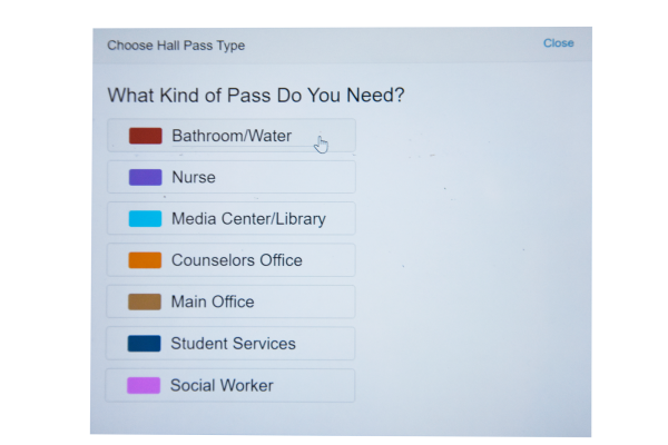 A photo of the new online pass system.