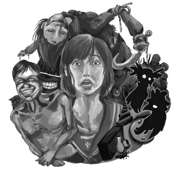 GHASTLY GAMING “Silent Hill F”, “Little Nightmares 3” and “No, I’m Not Human” are all the freshest horror titles to release just in time for Halloween — play at your own risk. (Illustration by A. Kirk